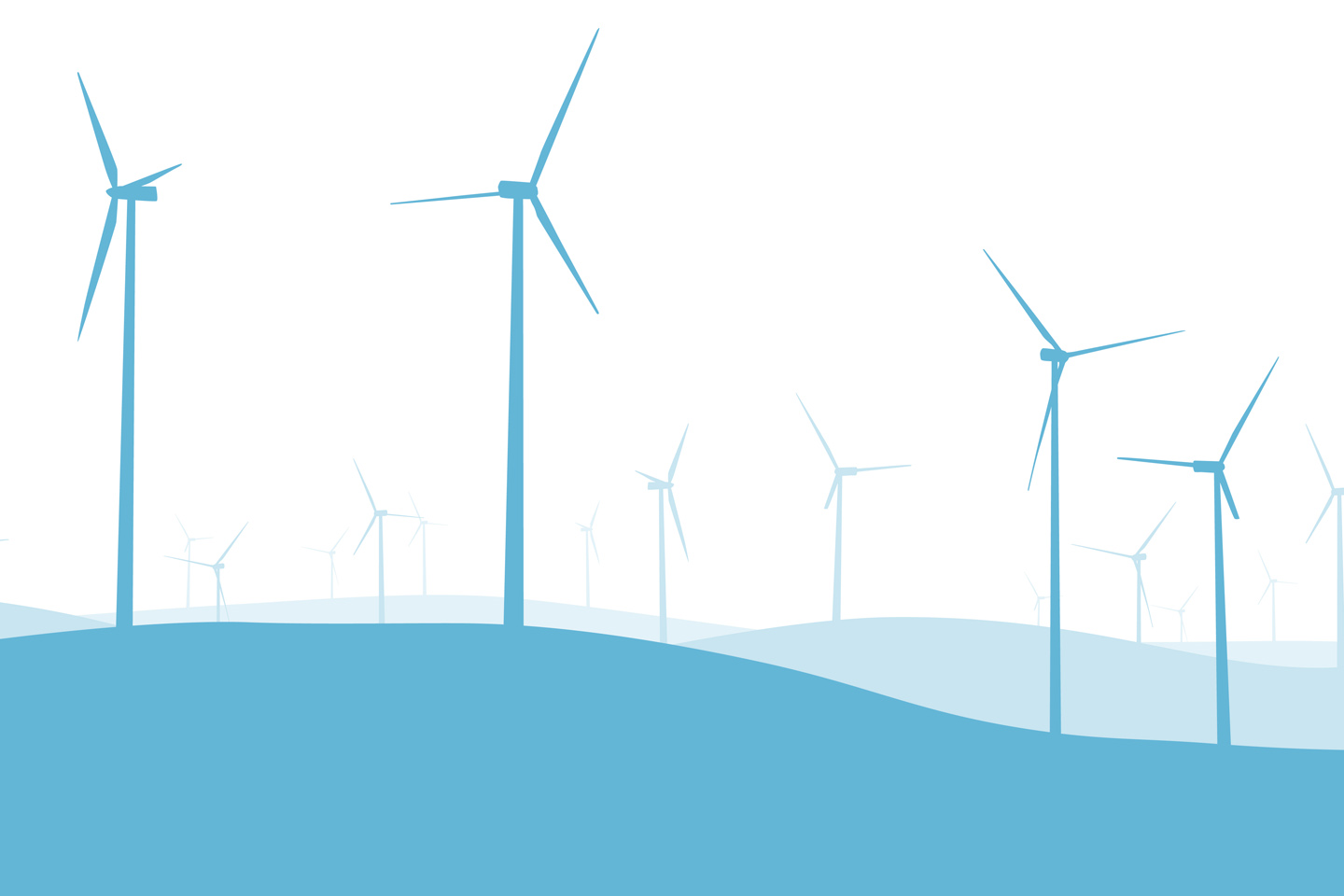 GRaphic illustration of wind turbines